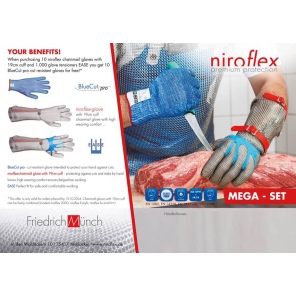 Rękawica stalowa Niroflex Easyfit bez mankietu 