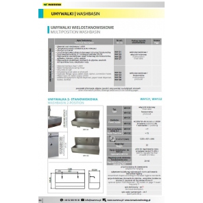 3-Stationen-Waschstation aus Edelstahl H131