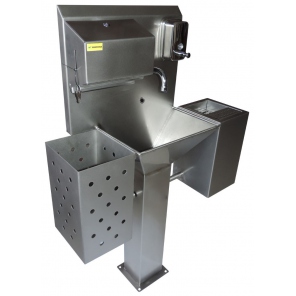 Handhygiene-Wand mit Edelstahl-Messersterilisator WH106, berührungslose Waschstation