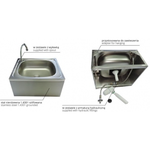 Waschstation aus Edelstahl WH112 mit Fotozelle