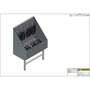Waschbecken für kleines Equipment mit Hochdruckpistole