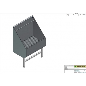 Waschbecken für kleines Equipment mit Hochdruckpistole