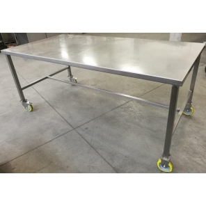 Edelstahltisch auf Rollen 2000x1000x850 mm