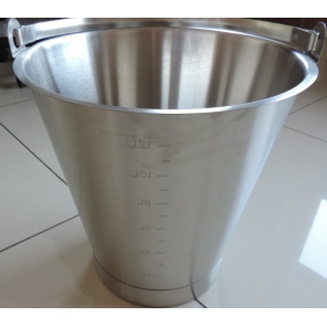 Edelstahl-Eimer 12 L