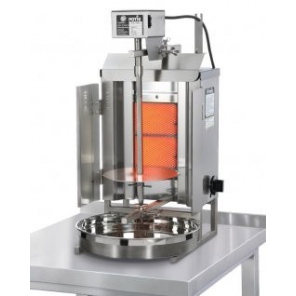 Gasgrill für 7 kg, vertikaler Gyros, Kebab, Grill, 3,5 kW, Edelstahl, POTIS GD1