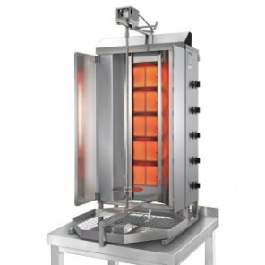 vertikaler Grill für 120 kg, Gas-Gyros, Kebab, Grill, Edelstahl, POTIS GD5