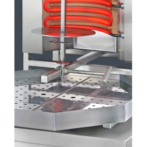 vertikaler Grill für 15 kg, elektrischer Gyros, Kebab, Grill, 7,0 kW, Edelstahl, POTIS E1