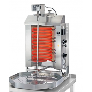vertikaler Grill für 15 kg, elektrischer Gyros, Kebab, Grill, 7,0 kW, Edelstahl, POTIS E1
