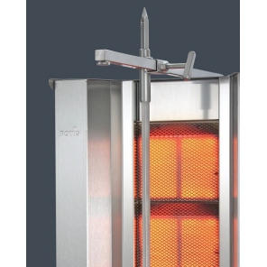 vertikaler Grill für 70 kg, Gas-Gyros, Kebab, Grill, 7,0 kW, Edelstahl, POTIS MU GD4