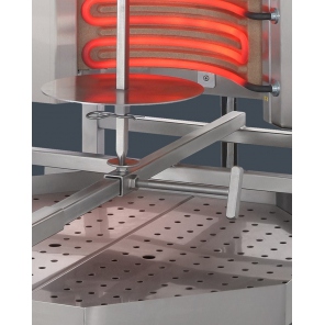 vertikaler Grill für 80 kg, Gas-Gyros, Kebab, Grill, 7,0 kW, Edelstahl, POTIS E4