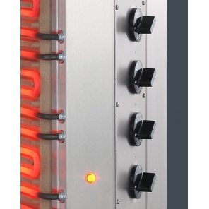 vertikaler Grill für 80 kg, Gas-Gyros, Kebab, Grill, 7,0 kW, Edelstahl, POTIS E4