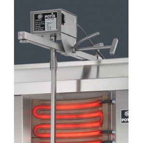 vertikaler Grill für 80 kg, Gas-Gyros, Kebab, Grill, 7,0 kW, Edelstahl, POTIS E4