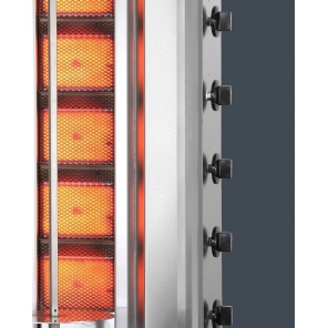vertikaler Grill für 50 kg, Gas-Gyros, Kebab, Grill, POTIS MU G3