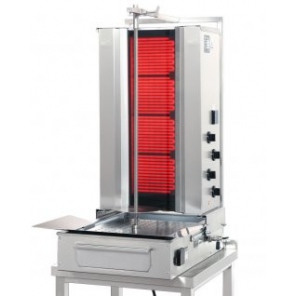 vertikaler Grill für 50 kg, elektrischer Gyros, Kebab, Grill, 7,0 kW, Edelstahl, POTIS F CE4