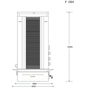 vertikaler Grill für 50 kg, elektrischer Gyros, Kebab, Grill, 7,0 kW, Edelstahl, POTIS F CE4