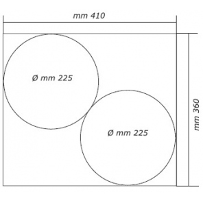 Ofen für 2 Pizzen 225 mm/Backkammer mit Pizzastein