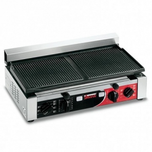 Contact grill, sandwich maker, 2 ribbed plates, 230V/1800W, max 300°C, Sirman TOP R-R