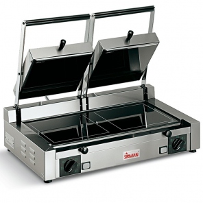 Contact grill, smooth and grooved plates, 230V/3000W, Sirman PD VT LR-LR