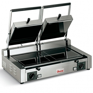 Kontaktgrill, glatte und geriffelte Platten, 230V/3000W, Sirman PD VT LR-LR