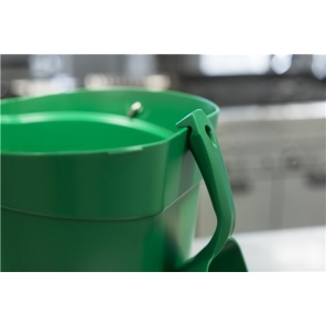 Vikan Schöpfkelle 1 L ergonomisch mit Griff, Polypropylen/runde Schöpfkelle mit Messbecher 5681