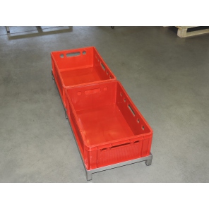 Hilfstisch aus Edelstahl für 2 Kisten E2