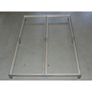 Hilfstisch aus Edelstahl für 4 Kisten E2