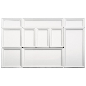 PURE Tablett - Teller weiß GN 1/2 Präsentationskiste