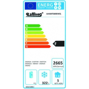 Bäckereigefrierschrank Rilling Linie 690, -15/-22°C, AHK MT069BWS1