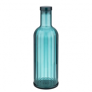 Kunststoffflasche STRIPES, 1 l Fassungsvermögen, blau, APS 10749