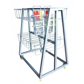 Wagen zum Transport und zur Lagerung von Messerkörben