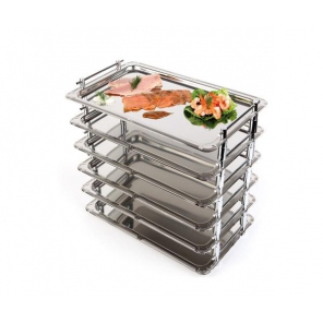 PROFI LINE Edelstahl-Etagentablett, mit polierter Zierkante GN 1/1, APS 11300