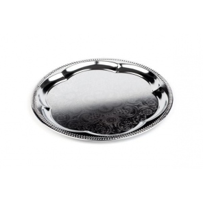 Tablett aus verchromtem Edelstahl 46 x 34 cm, APS 00391