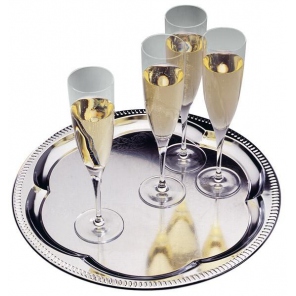 Tablett aus verchromtem Edelstahl 46 x 34 cm, APS 00391