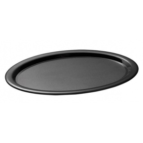 ovales KAFFEEHAUS Tablett aus Melamin schwarz 28,5x21,5 cm, APS 84232