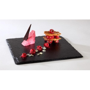 Schiefertablett, Schieferplatte, quadratisch, Abmessungen 25x25 cm, APS 00994