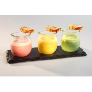 Schiefertablett mit Vertiefung, Schieferunterlage, rechteckig, Abmessungen 28x10 cm, APS 00987