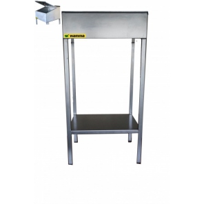 Edelstahl-Tisch, stationär oder mit Rollen