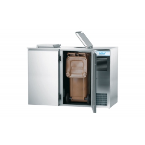 Schładzarka odpadów na pojemnik 2x240L Rilling, z własnym chłodzeniem, AAK M022 400