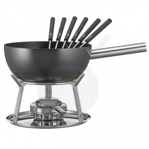 schwarzes Fondueset