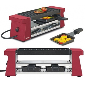 roter Raclette 2 Compact mit Aluminium-Grillplatte