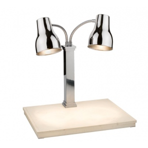 Platte mit 2 Warmhaltelampen