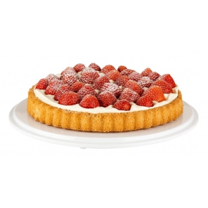 Kuchenplatte aus Melamin weiß 31x4 cm, APS 00468