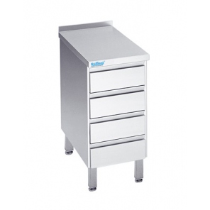 Schrank mit 4 oder 8 Schubladen, Tiefe 700 mm, Rilling, mit Platte Typ C, A und ohne Platte, AS3 07