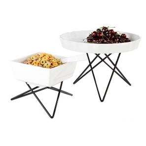 PRISMA Buffetständer aus schwarzem Metall 20x20 cm, APS 33273