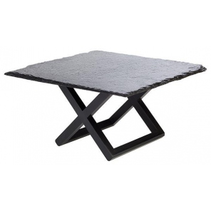 WOOD Buffetständer aus Akazienholz schwarz 17,5 cm, APS 33281