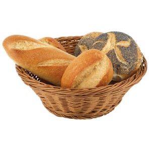 rundes, beiges ECONOMIC Tablett aus Kunststoff 39x10 cm, APS 40144