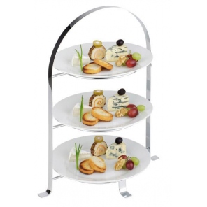 Servierständer aus verchromtem Edelstahl 33x24 cm, APS 33217