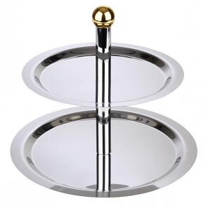 FINESSE Etagere aus verchromtem Edelstahl 38/32 cm, APS 33238