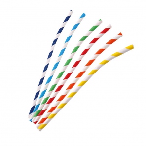 Trinkhalme „Flex“ Streifen mit Knick