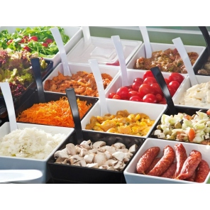 quadratische FLOAT Melaminschale schwarz 1,9 l, APS 83917